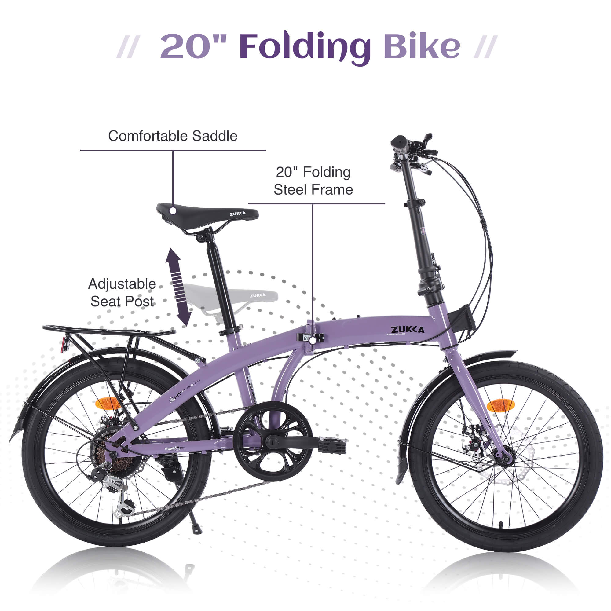 18+ Cycle Light Weight Zukka CrossRoll 20"x1.5" Folding Bike - Lightweight & Portable – Hycline