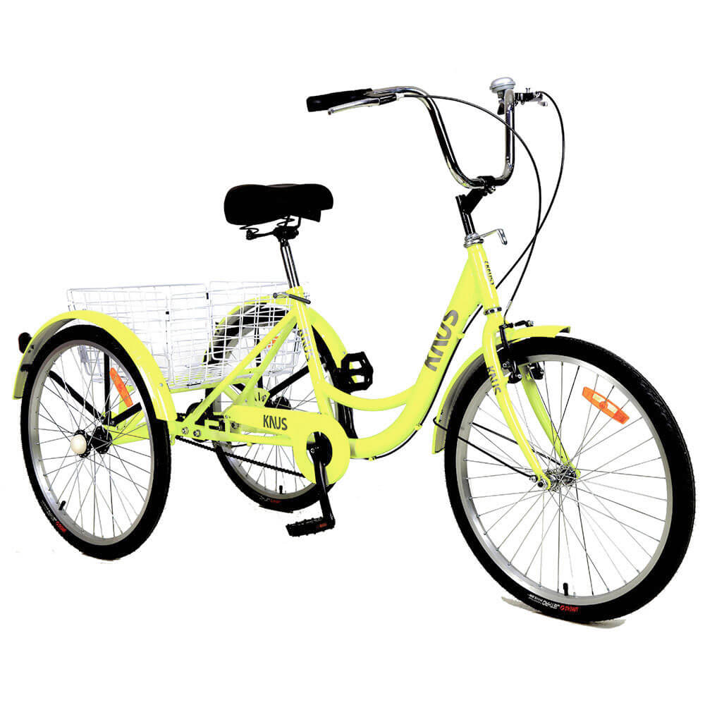 Knus Virbus 26“ Single-Speed Tricycle For Adults - Yellow Color