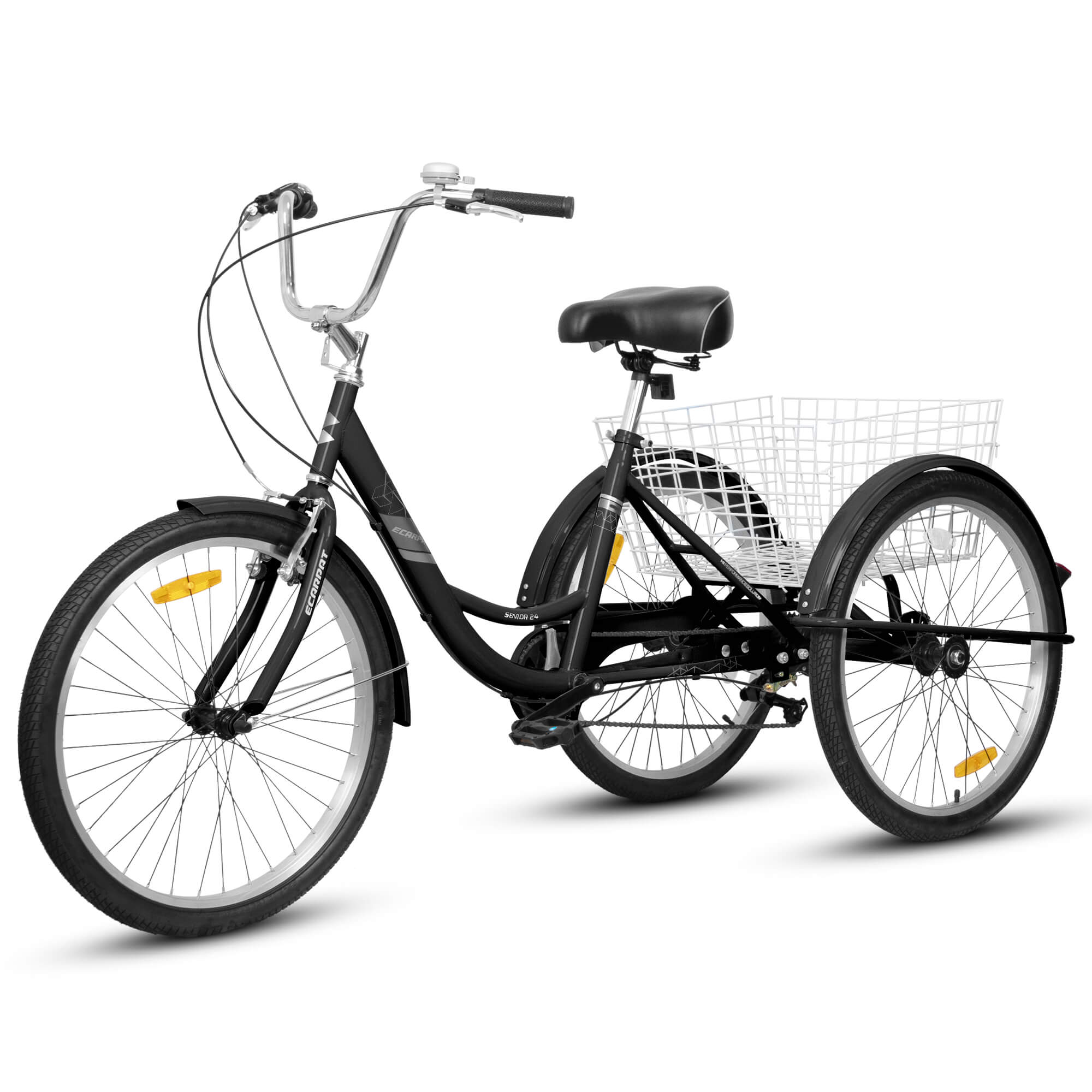 adult 3 wheeled bicycle Ecarpat 24“ 7-Speed Adult Tricycle