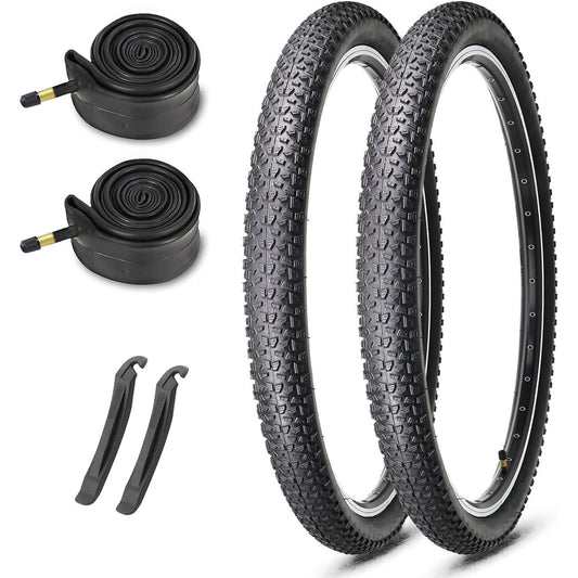 Hycline Baxon 2-Pack MTB Bike Tire Plus Inner Tubes Set (27.5x2.10-2.125 Inch)