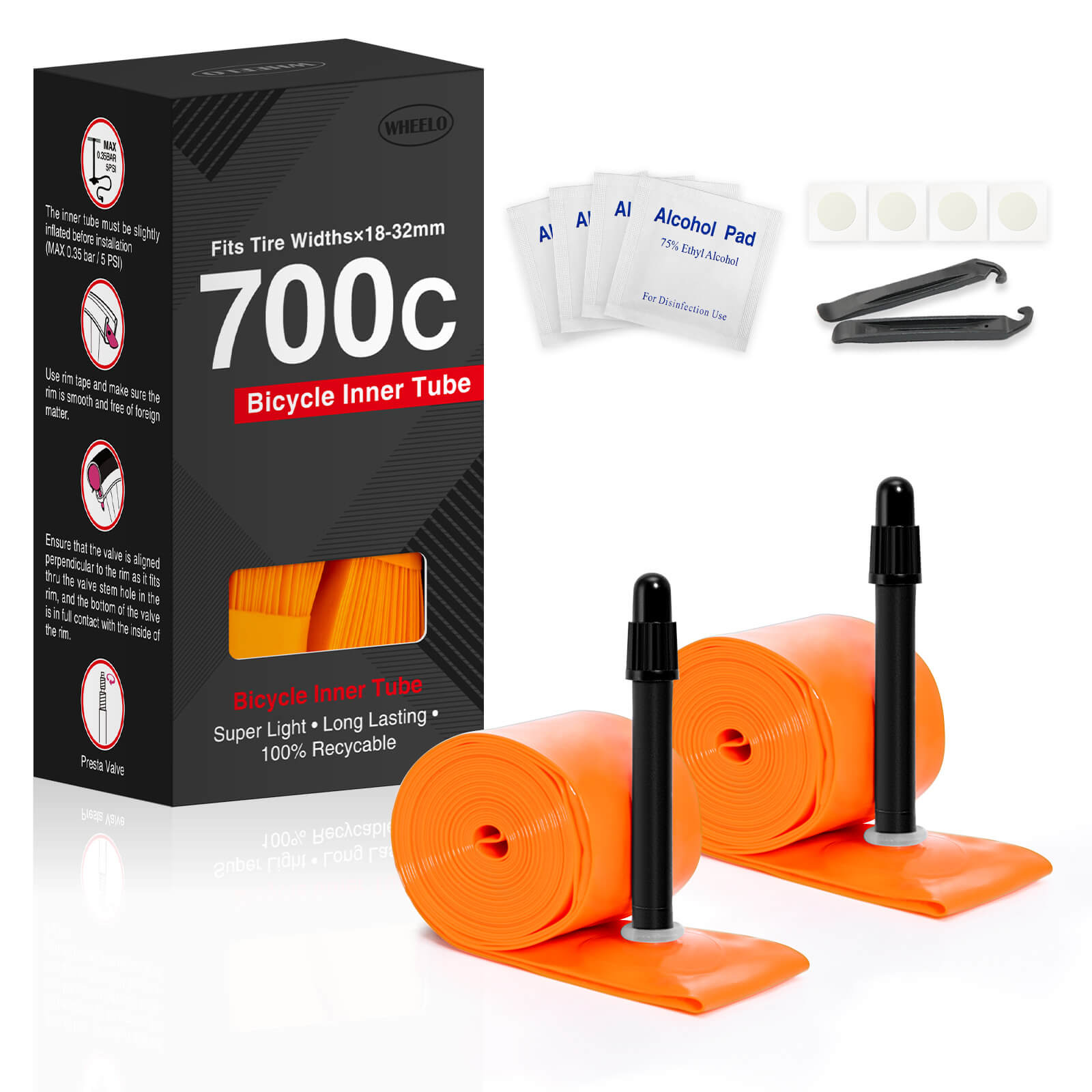 Ultra-Light 700C TPU Road Bike Inner Tube 700C×18-32C – Hycline