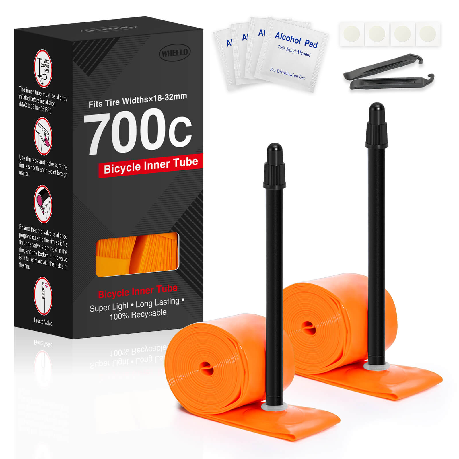 Ultra-Light 700C TPU Road Bike Inner Tube 700C×18-32C – Hycline