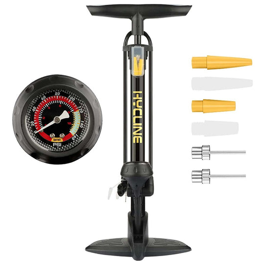 Bicycle Floor Pump With Gauge Display 160 PSI / 11 Bar
