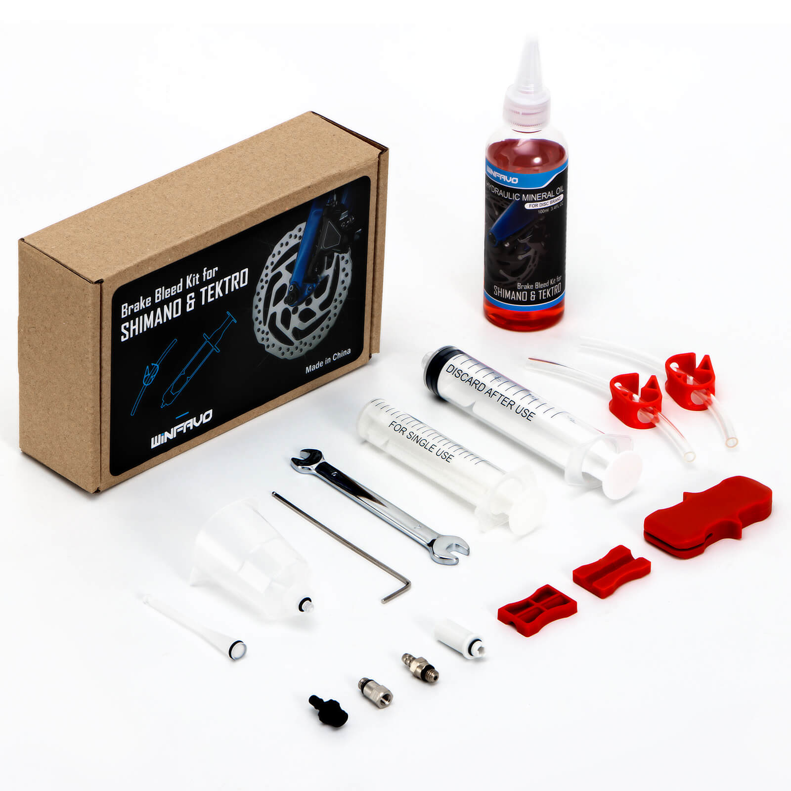 Bike Hydraulic Brake Bleeding Kit For Shimano, Tektro