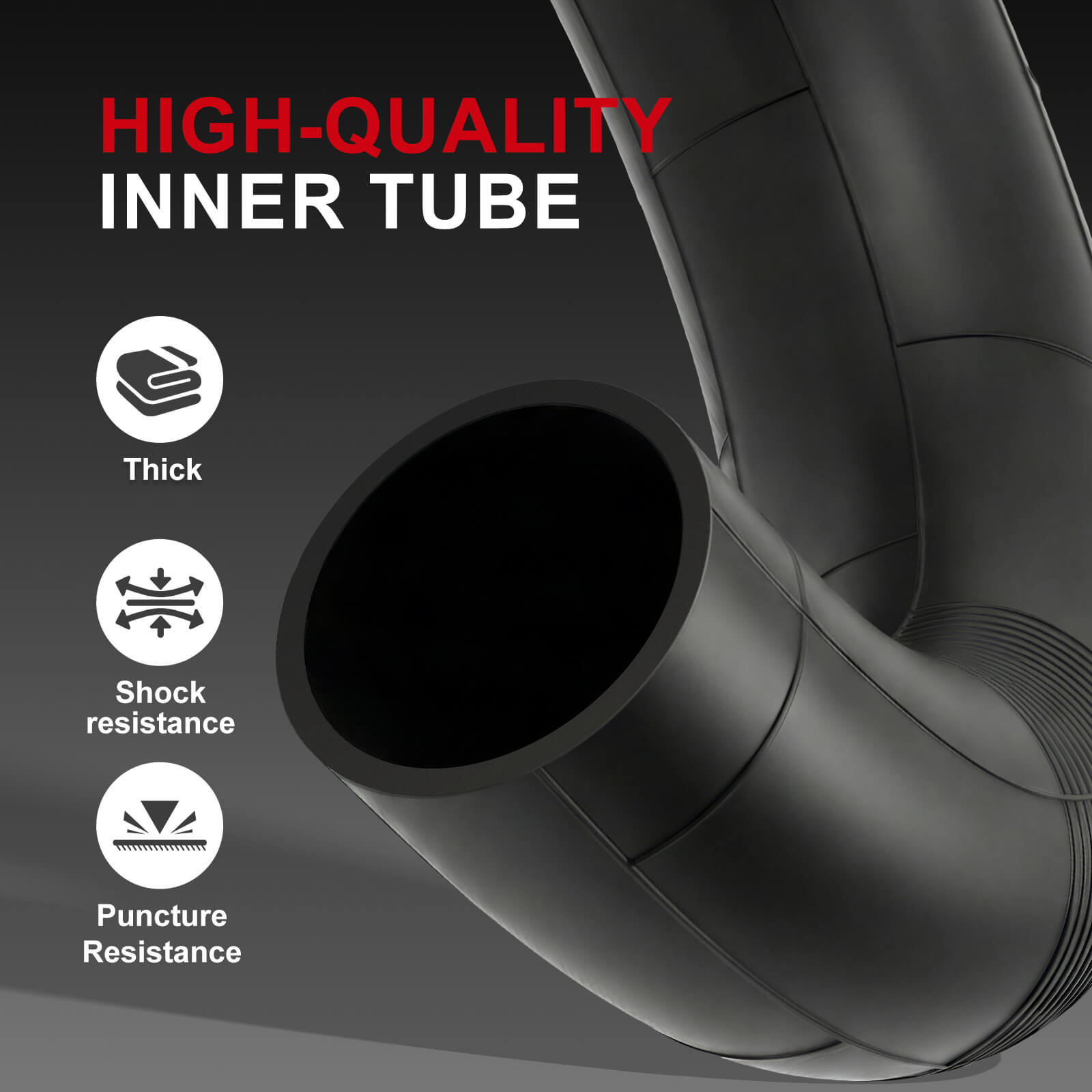 High-quality and Priced Hycline 10x2.5 inch (60 70-6.5") scooter tire inner tube with 90° bent Valve