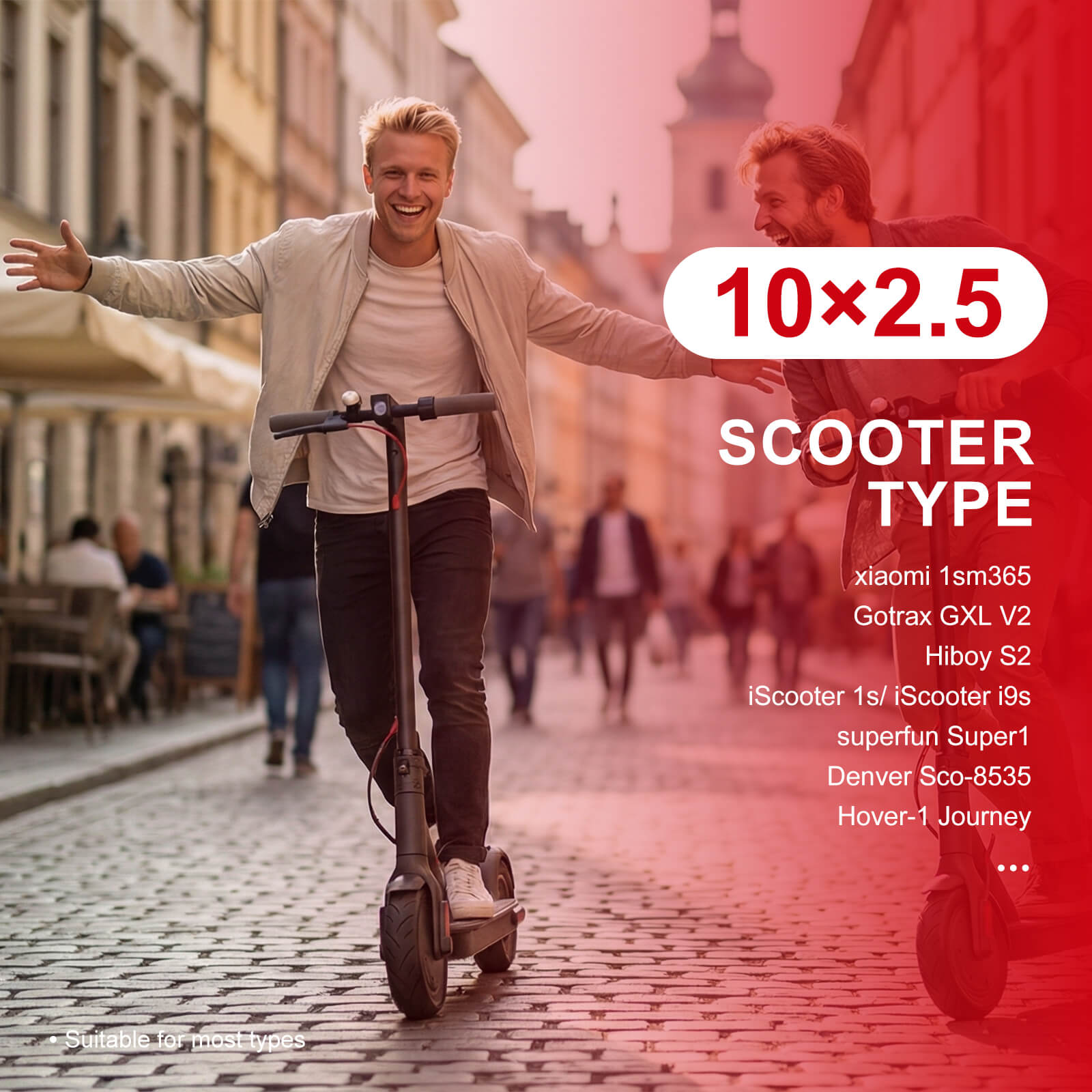 E-scooter Models Application - 10x2.5 inch (60 70-6.5") scooter tire inner tube