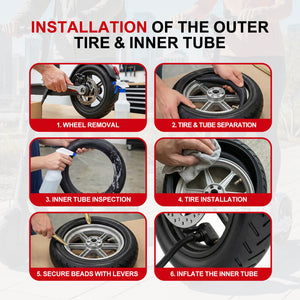 How to install tires and inflate inner tubes on a scooter?