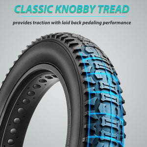 All-Terrain MTB & E-Bike Fat Tire 20” x 4“ tire tread