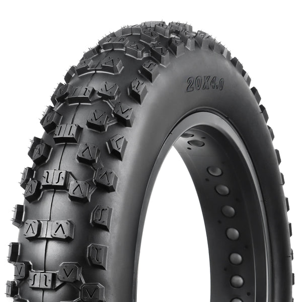 Hycline 20 "x4" studded knobs tread mountain fat bike tire suitable for challenging terrains: rocks, mud, and snow