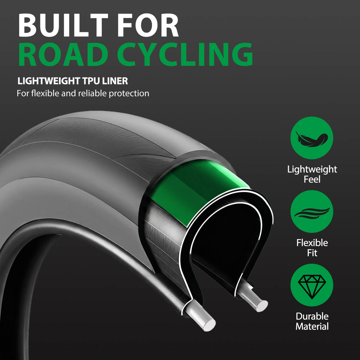 Road & MTB Bike Tire TPU Liners