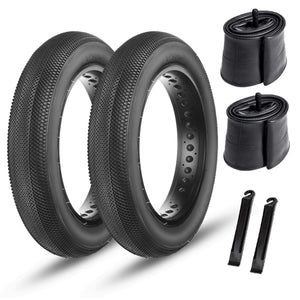 2 Pack Pavement Fat Tires Plus Inner Tubes - Black Kevlar Wall20”/24“/26“