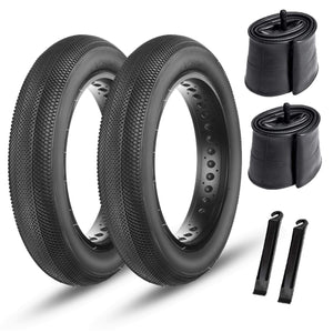 2 Pack Pavement Fat Tires Plus Inner Tubes - Black Kevlar Wall20”/24“/26“