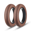 2-Pack Electric Bike Fat Tire Set - 20/24/26×4.0 Inch Brown tire