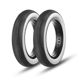 Hycline Havepave 2-Pack Electric Bike Fat Tire Set - 20/24/26×4.0 Inch Whitewall