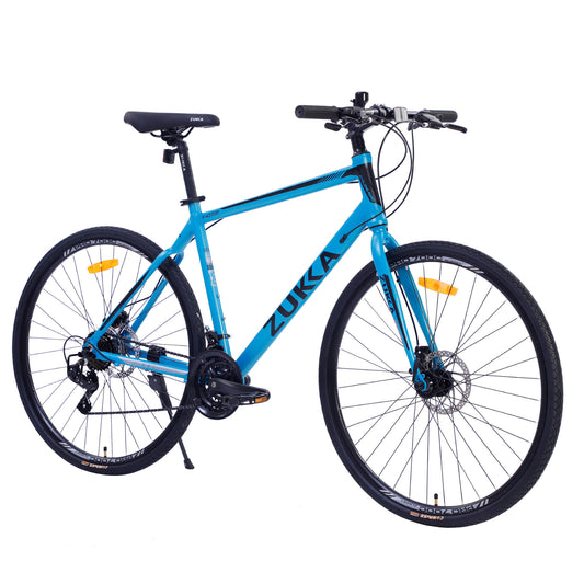  Zukka Seagull 700C 21-Speed Hybrid Road Bike - Blue
