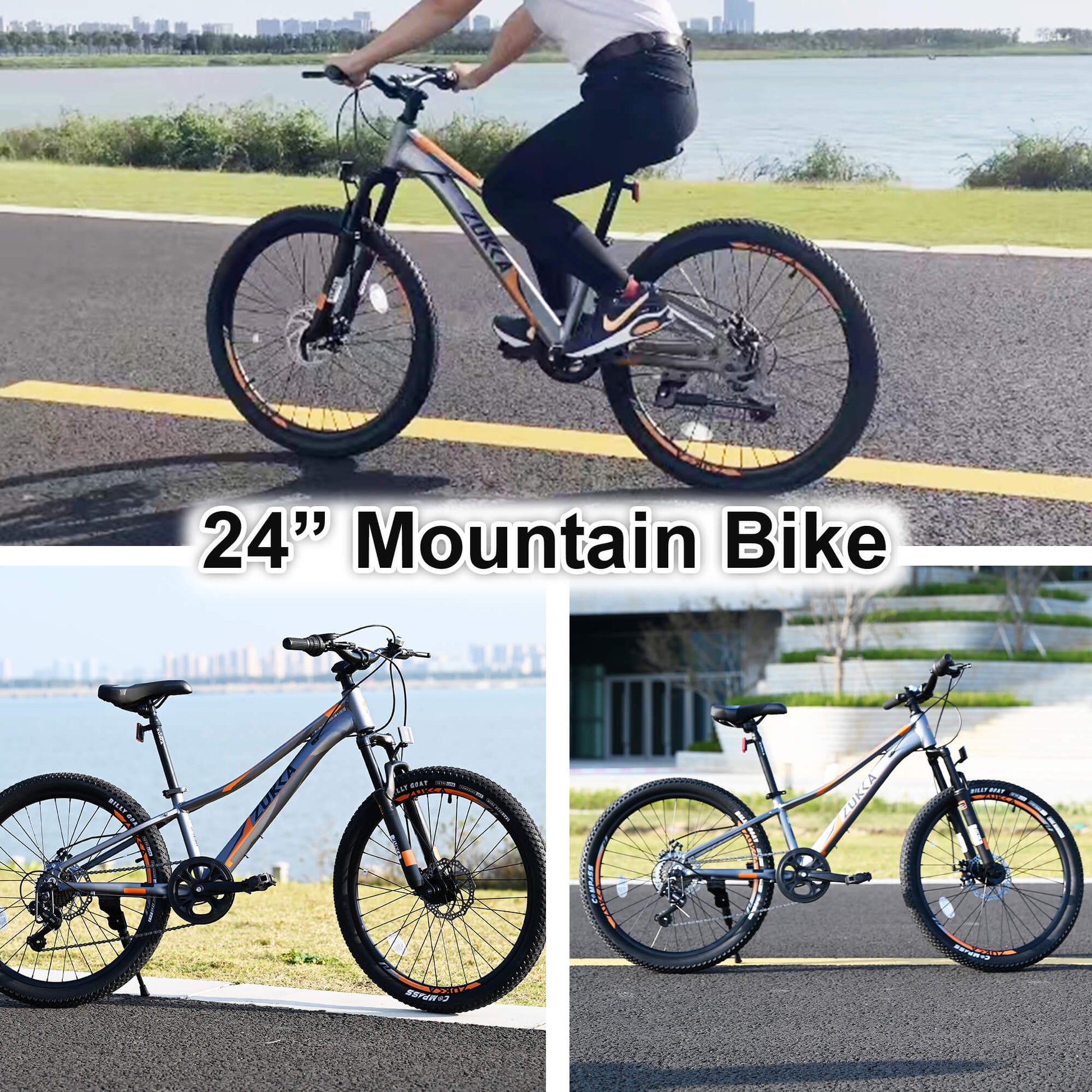 Hycline Zukka 24”×2.1" Dynamic Mountain Bike For Youth And Adults 