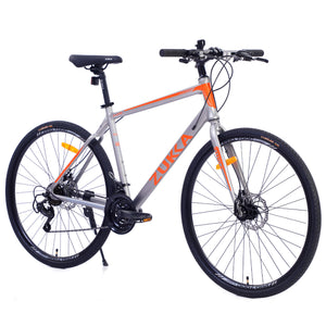 Zukka Seagull 700C 21-Speed Hybrid Road Bike - Grey Orange