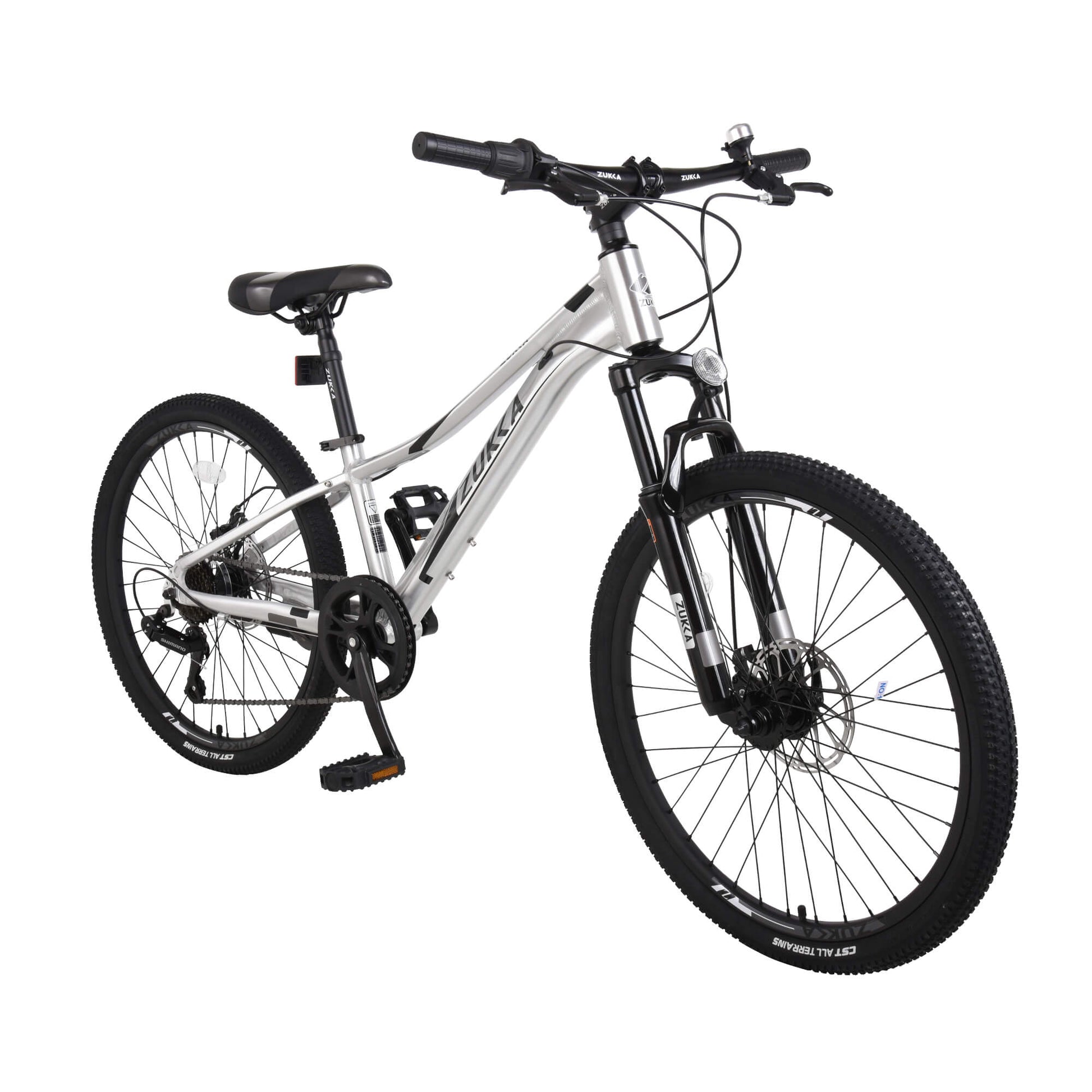 Hycline 24”×2.1" Dynamic Mountain Bike For Youth And Adults - Silver