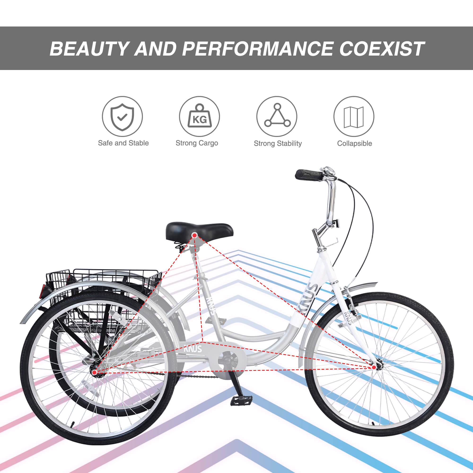 Hycline 24“ Adult Trike | 3-Wheel Bike