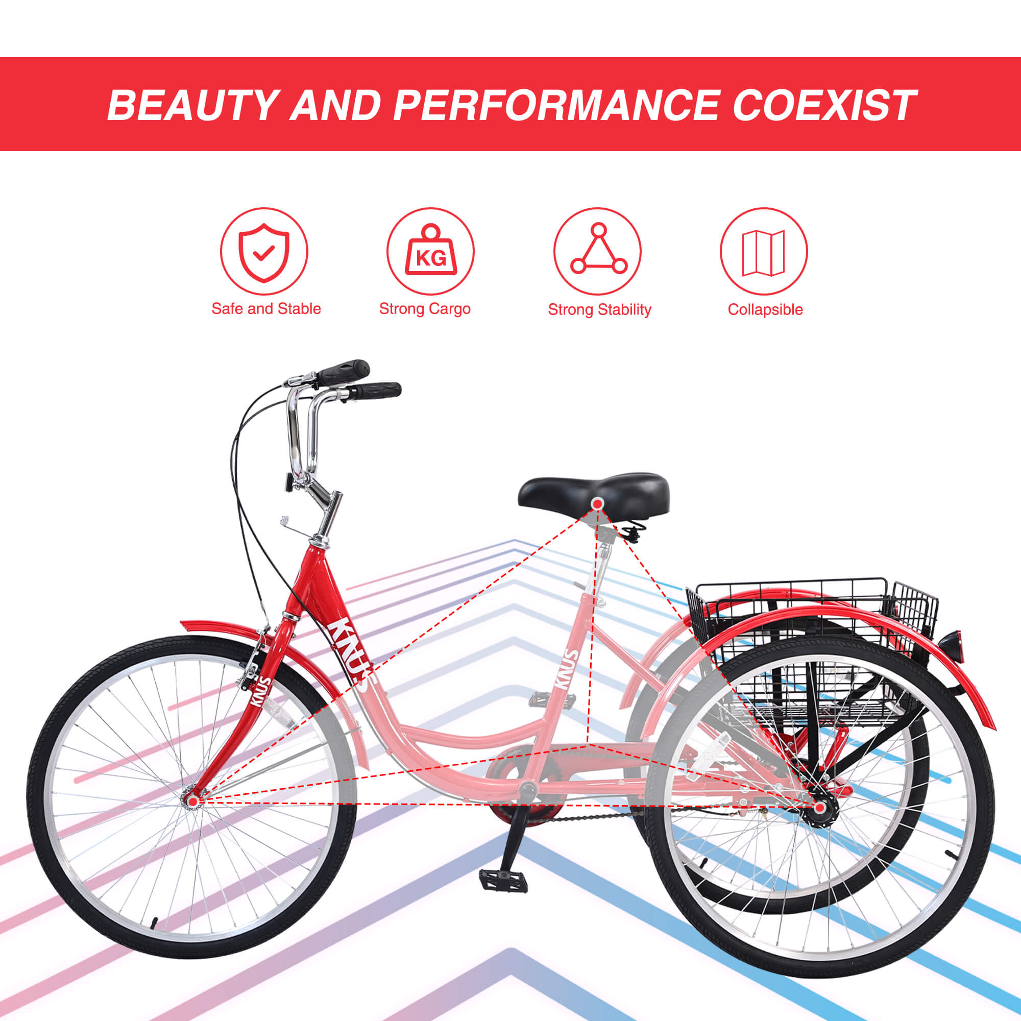 Hycline 24“ Adult Trike | 3-Wheel Bike