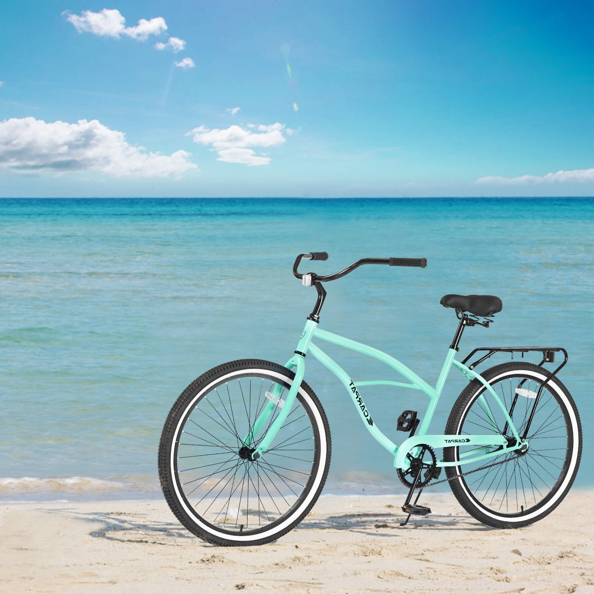自転車本体 HOW I ROLL 26inch Aqua ARTUDATECH 26 Inch Women Beach Cruiser Bike, Shimano 7 Speed