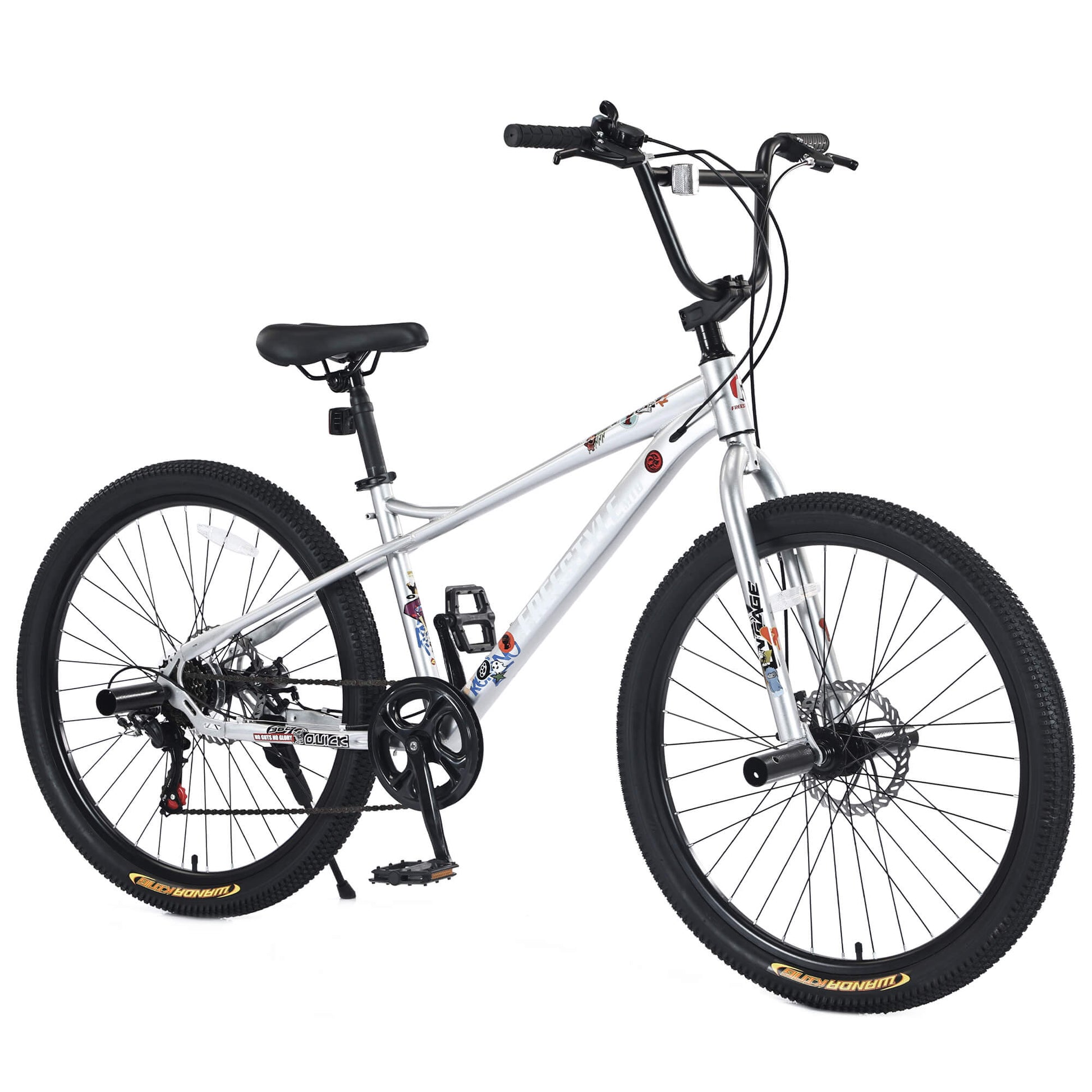 Rock-Rod 26"×2.35” White Mountain Bike For Child/Youth - Hycline 