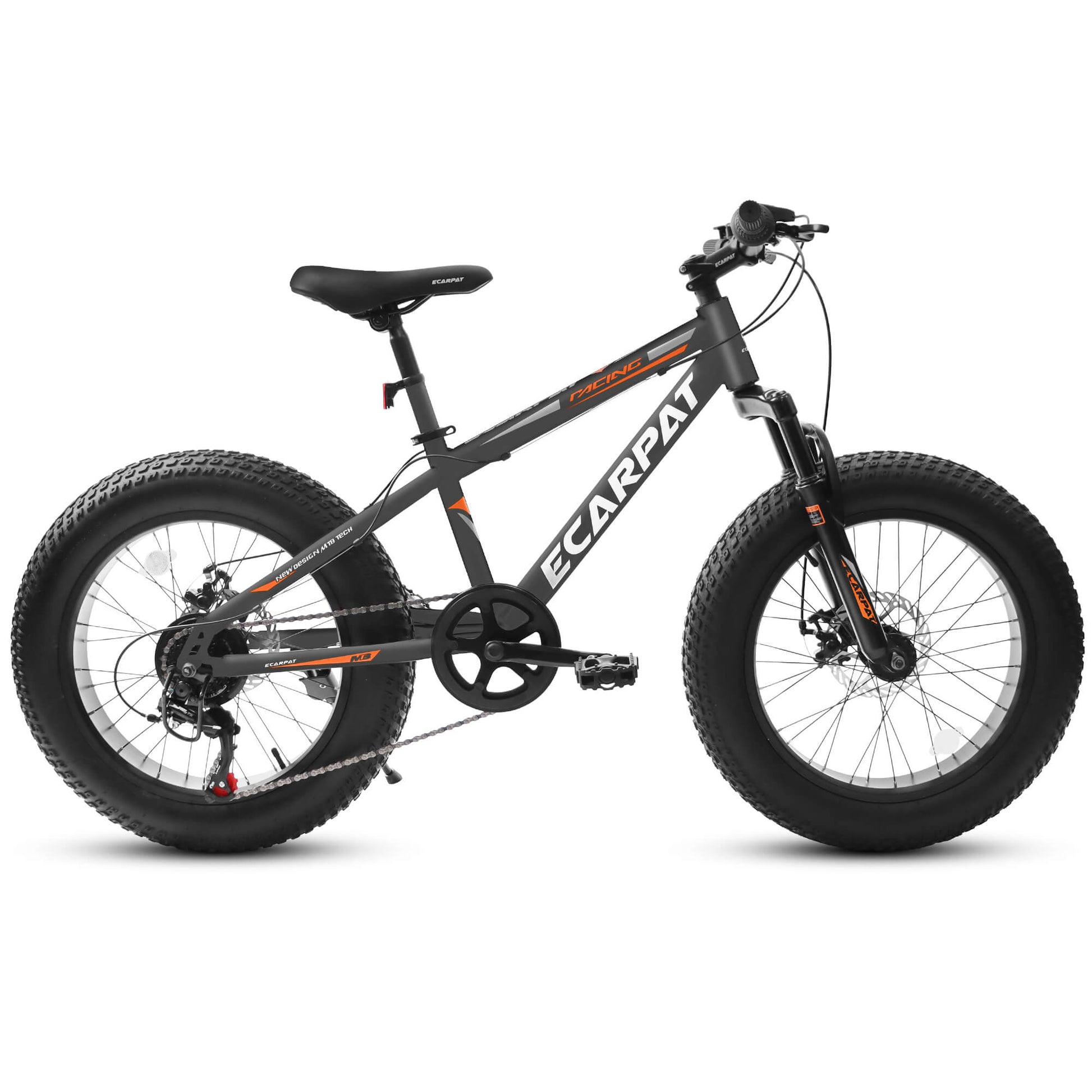Ecarpat 20"×4.0" carbon steel fat tire bike crafted with a rugged carbon steel frame