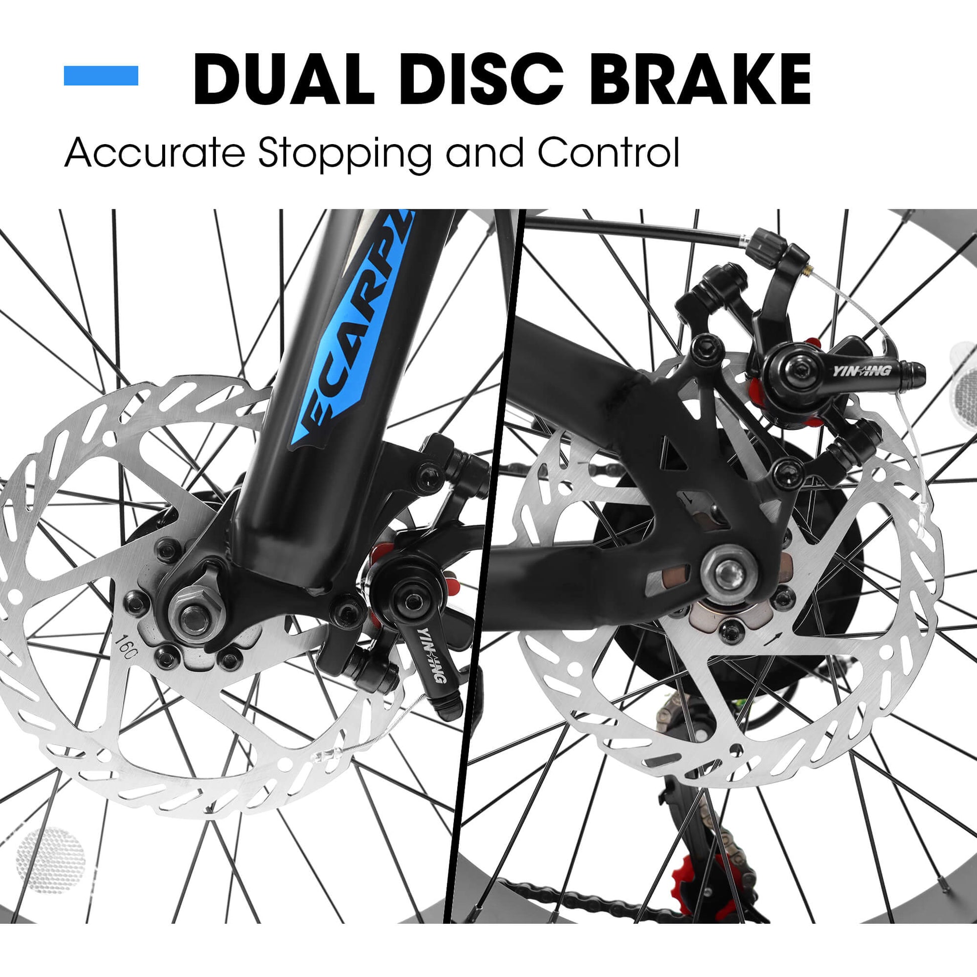 Ecarpat Arena 20"×4.0" carbon steel fat tire bike with dual machinical disc brake