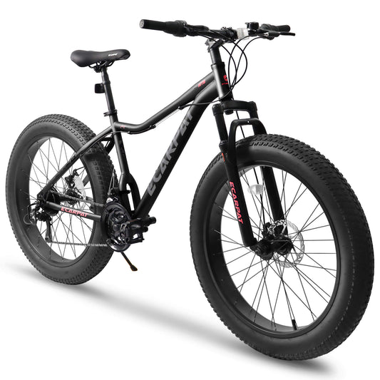 Hycline Ecarpat Wildecircle 26x4 carbon steel frame  21 speed mountain fat tire bike