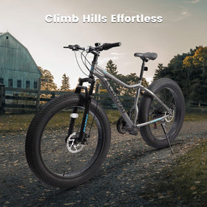 Hycline Ecarpat Wildecircle 26x4 carbon steel frame  21 speed mountain fat tire bike for endoro racing 