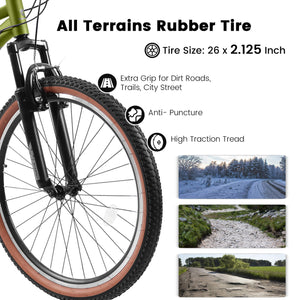 Hycline TumbleWeed 26x2.125 wheel  Beach Mountain Bike with All tettains MTB tire