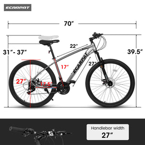Ecarpat Tendar X5 27.5x2.125” Mountain And Hybrid Bike Size inch
