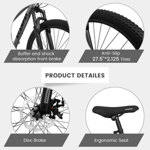Hycline Ecarpat Tendar X5 27.5x2.125” Mountain And Hybrid Bike Details