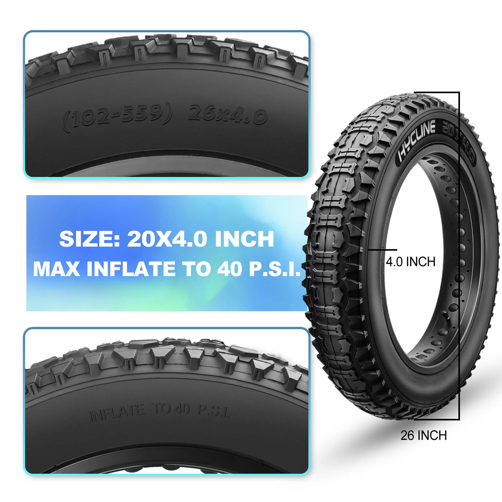 All-Terrain MTB & E-Bike Fat Tire 20/26