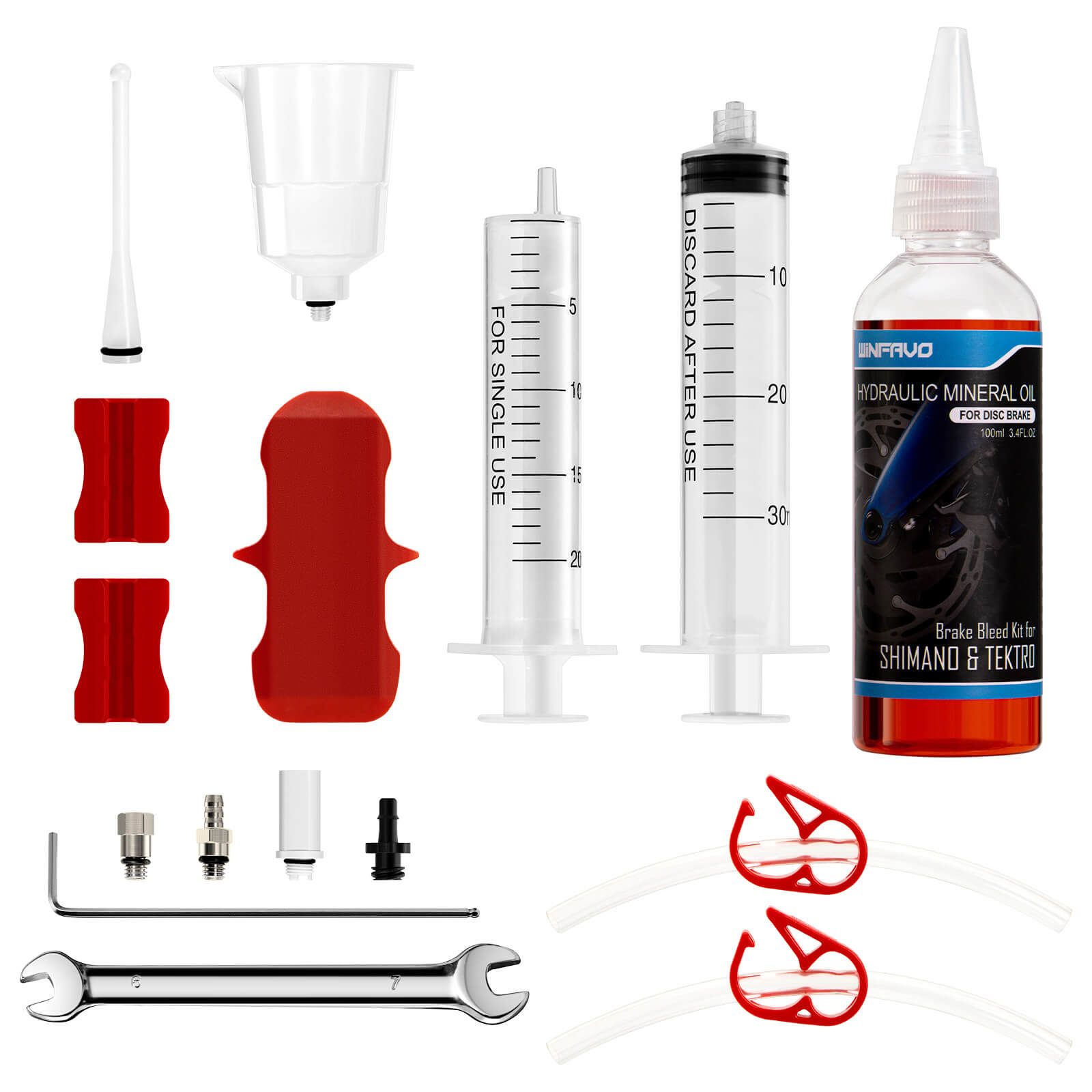 Bike Hydraulic Brake Bleeding Kit For Shimano, Tektro