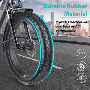 Hycline Minimal Resistance Puncture-Proof Fat Tire 26”x4“ durable rubber material