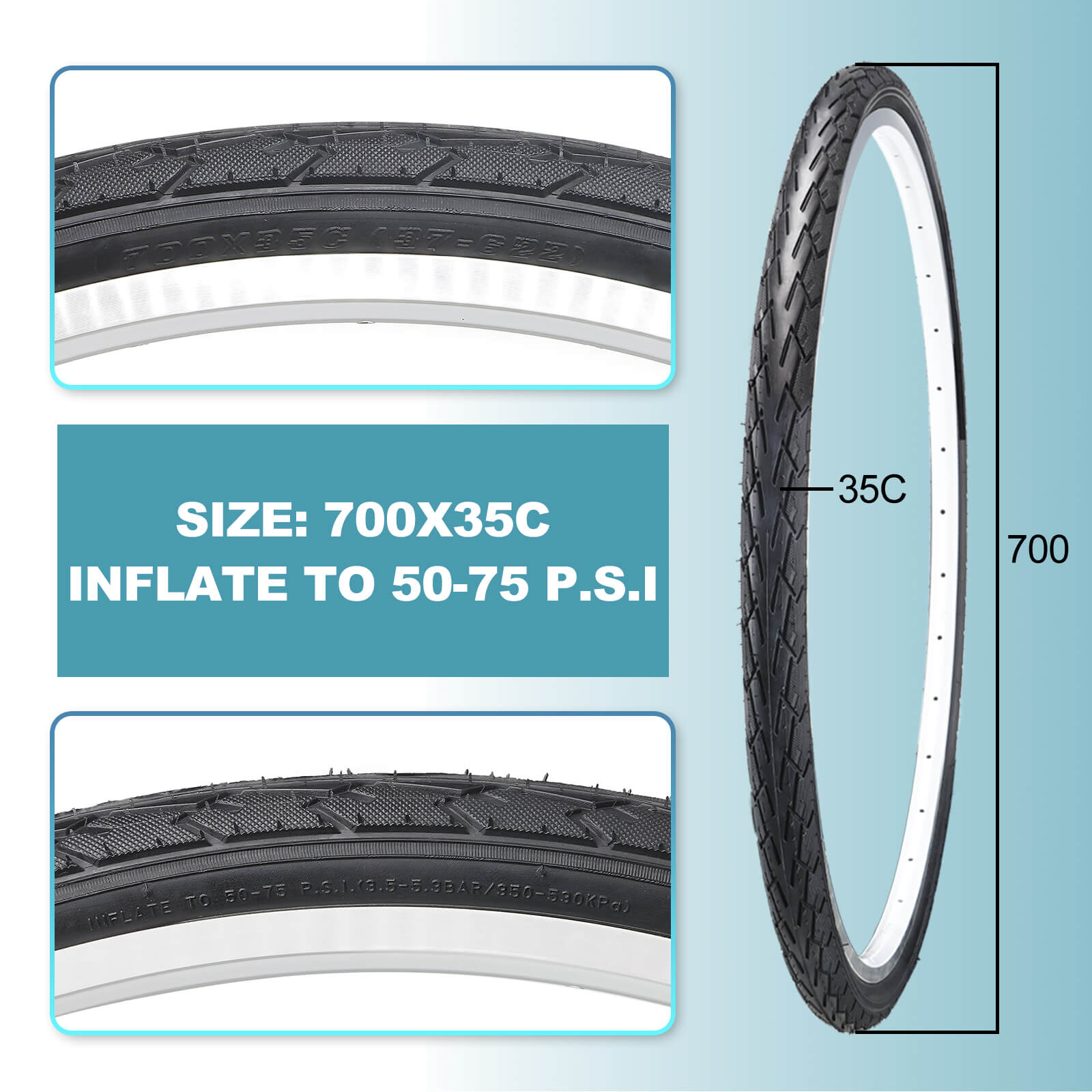 Bike Tire Size 700x35c Tube Size In Inches Hybrid Bike Bike Tire