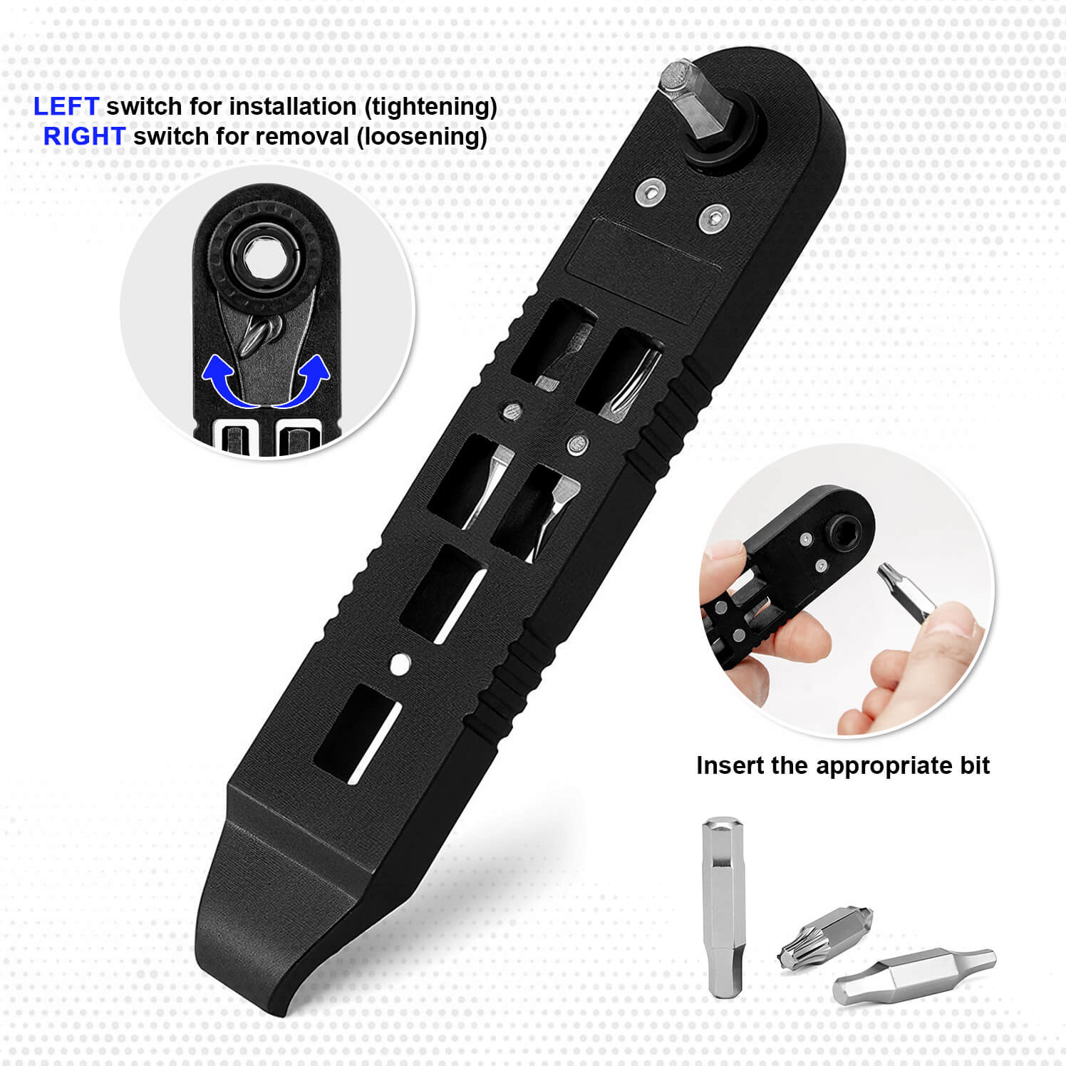 14 IN 1 Bike Tire Repair Kit - Wrench/Lever/Screwdriver/Corkscrew/File Blade