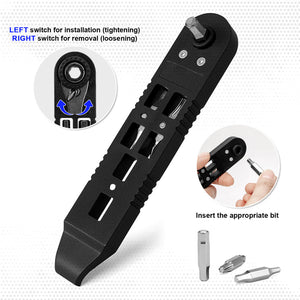 14 IN 1 Bike Tire Repair Kit - Wrench/Lever/Screwdriver/Corkscrew/File Blade