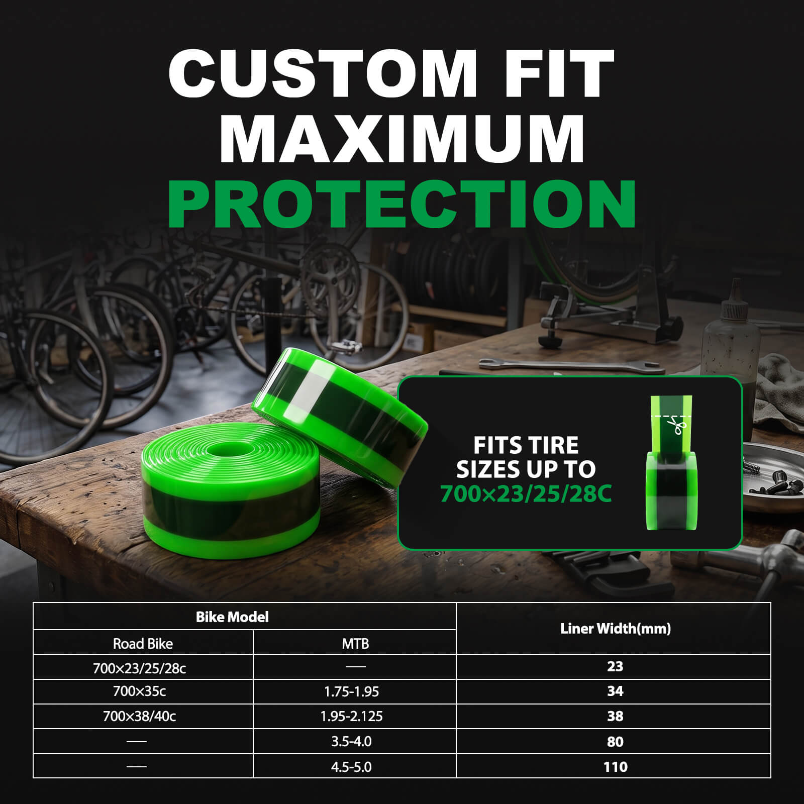 Road & MTB Bike Tire TPU Liners