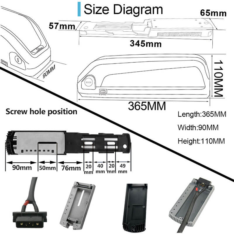 Electric Bicycle Lithium Battery 36V/48V/52V
