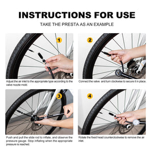 Bike Frame Hand Pump - 160 PSI