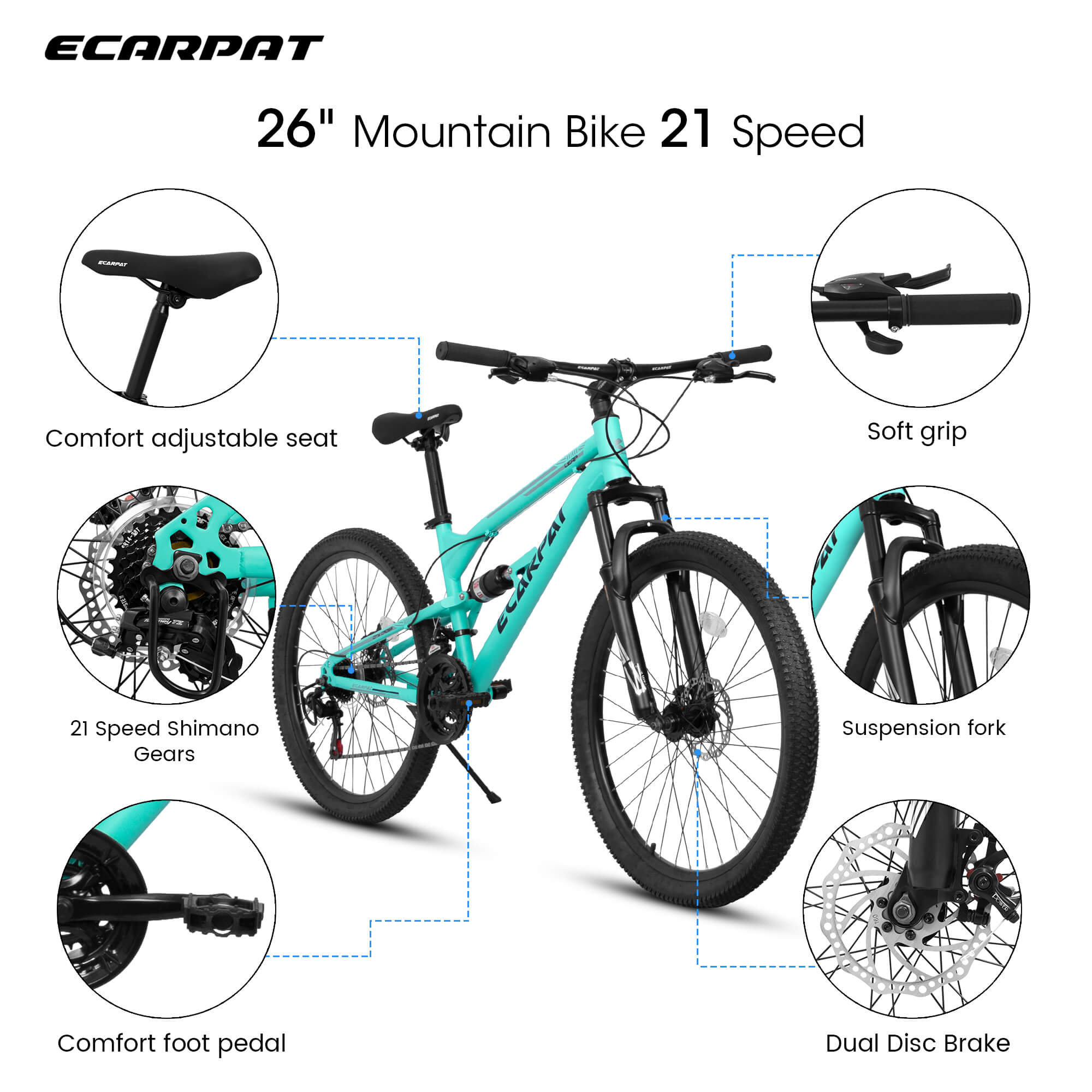 bikestar fully aluminium mountainbike Ecarpat Corex