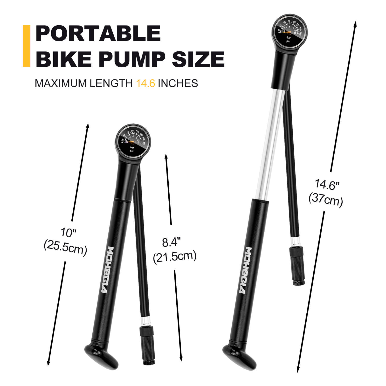 Bike Frame Hand Pump - 160 PSI