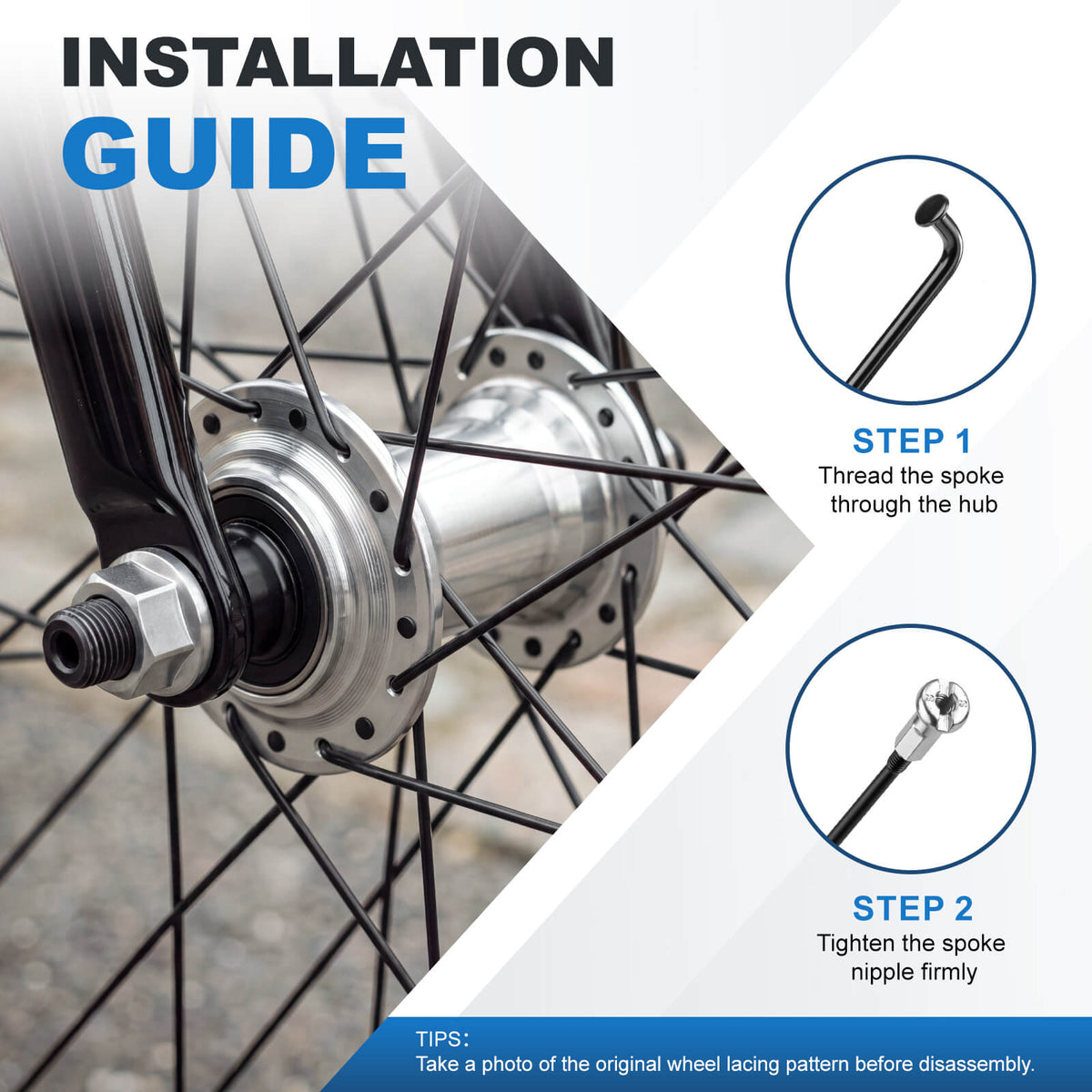 Bike Spokes with Nipples Kit