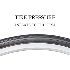 80-100 PSI Air Pressure of Pacr Road Bike Tires 700×28C (ETRTO: 28-622)