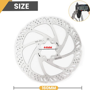 Tektro 160mm Bike Disc Brake Rotor with 6 Bolts Silver