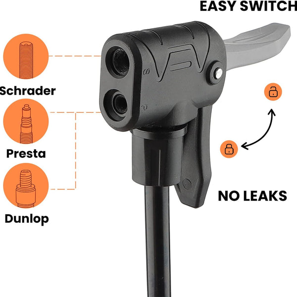 Hycline Gauge Booster Bike Pump