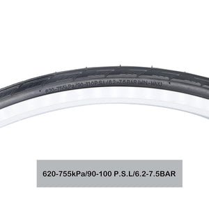 90-100 PSI Air Pressure of Mohegia Road Bike Tires 700×25C (ETRTO 25-622) - Hycline