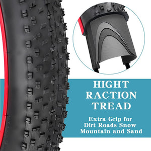 Hycline 2-Pack Fat Bike Tires 20×4.0/26×4.0 For E-bike, Motorcycle 20x4.0 review